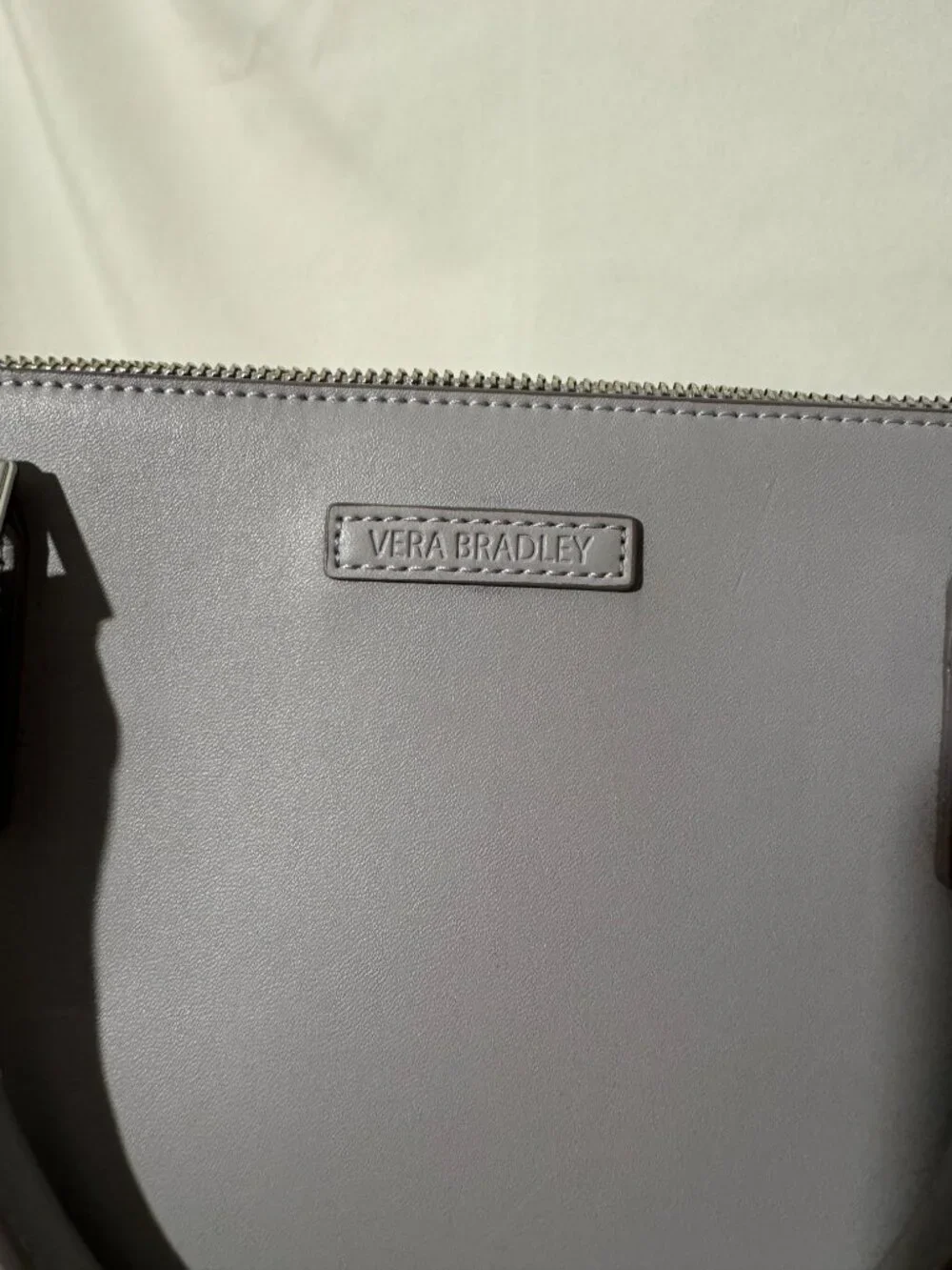 Vera Bradly Composition Satchel in Dove Gray